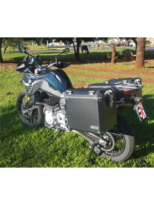Bmw F850 Gs - par baus laterais alumínio 49/55 l + suportes inox 