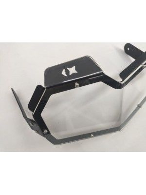 BMW F750/850 GS > PROTETOR DE FAROL ACRILICO/AÇO SLIM ALETA AÇO