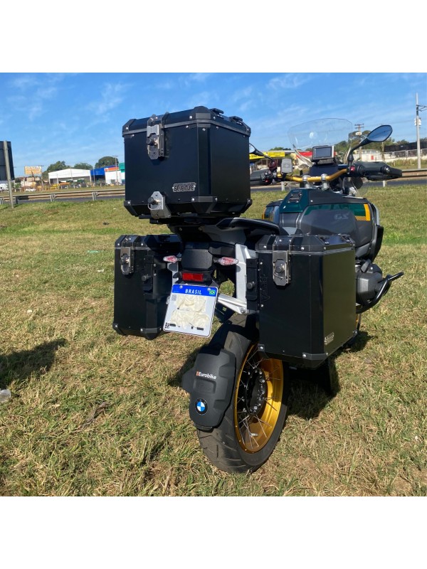 BMW R1300 GS ADV - KIT Baus lat. aluminio 44/43 L + BAULETO 39 L encaixe em aço direto no suporte original BMW (nao necessita suporte adicional) BMW R1300 GS ADV - KIT Baus lat. aluminio 44/43 L + BAULETO 39 L encaixe em aço direto no suporte original BMW (nao necessita suporte adicional)