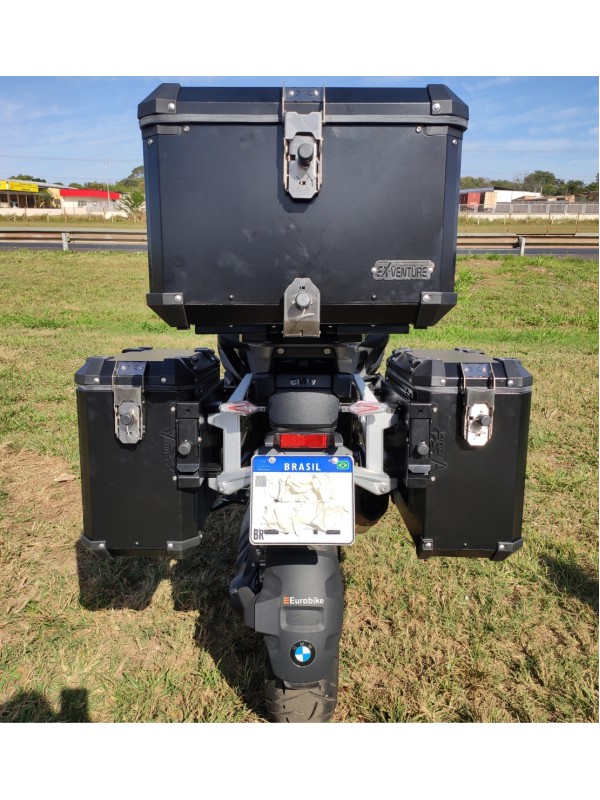 BMW R1300 GS ADV - KIT Baus lat. aluminio 44/43 L + BAULETO 49 L encaixe em aço direto no suporte original BMW (nao necessita suporte adicional) BMW R1300 GS ADV - KIT Baus lat. aluminio 44/43 L + BAULETO 49 L encaixe em aço direto no suporte original BMW (nao necessita suporte adicional)