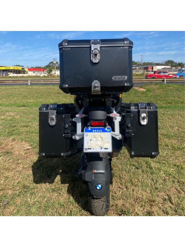 BMW R1300 GS ADV - KIT Baus lat. aluminio 44/43 L + BAULETO 49 L encaixe em aço direto no suporte original BMW (nao necessita suporte adicional) BMW R1300 GS ADV - KIT Baus lat. aluminio 44/43 L + BAULETO 49 L encaixe em aço direto no suporte original BMW (nao necessita suporte adicional)