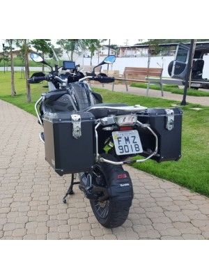BMW R1250 LC GS PREM/SPORT > PAR DE BAUS LATERAIS ALUMINIO 49/55 LITROS  + SUPORTES INOX
