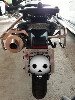 BMW F800 GS/GSA> SUPORTE INOX PARA BAUS LATERAIS EXVENTURE (IDÊNTICOS AOS ORIGINAIS BMW)