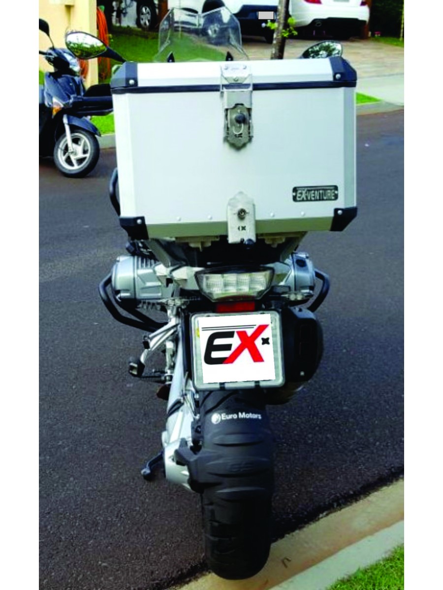 BMW R1200 LC GS PREM/SPORT > BAULETO 49 L ALUMÍNIO (1 1/2 CAPACETES) D.E.D. ENCAIXE DIRETO NO BAGAGEIRO SISTEMA ORIGINAL